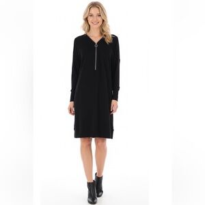 Express xsmall black zippered shift dress